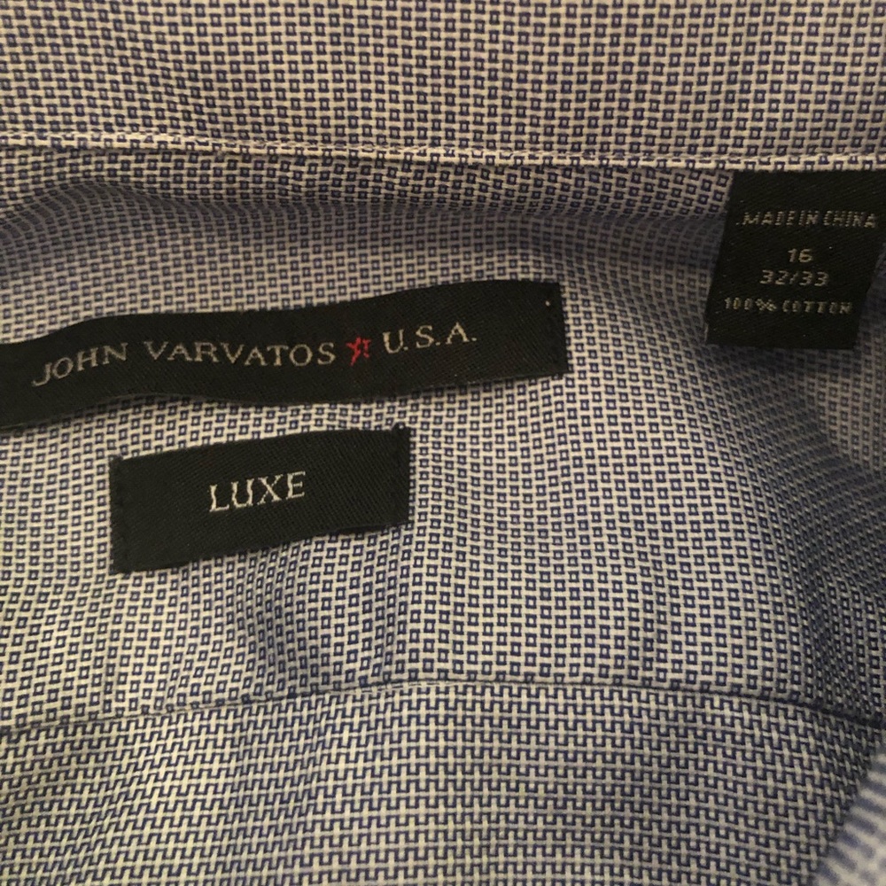 John Varvatos Luxe Pattern Button Down Shirt Size… - image 3